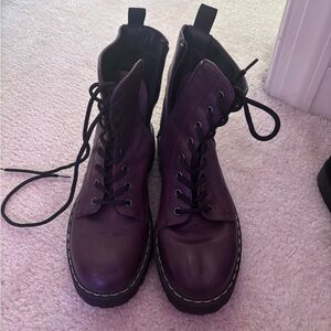 Women's burgundy Sincerely Jules Lace-Up Boots
